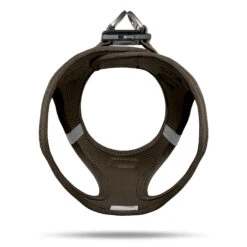 Curli Vest Geschirr Softshell -Ruffwear Verkaufsgeschäft 0201 0203 1 800 BACK 01 Vest Harness Softshell Brown Adobe RGB 240PPI 2000x2000