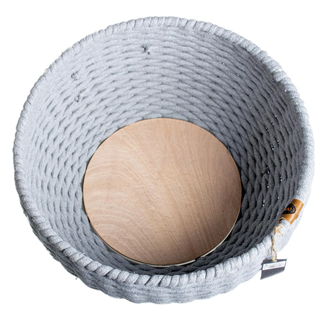 Ebi Duvo+ Oyster Basket Round In Cotton Rope 45x45x23cm Grey 4 Ebi Duvo+ Oyster Basket Round In Cotton Rope 45x45x23cm Grey – Bild 2