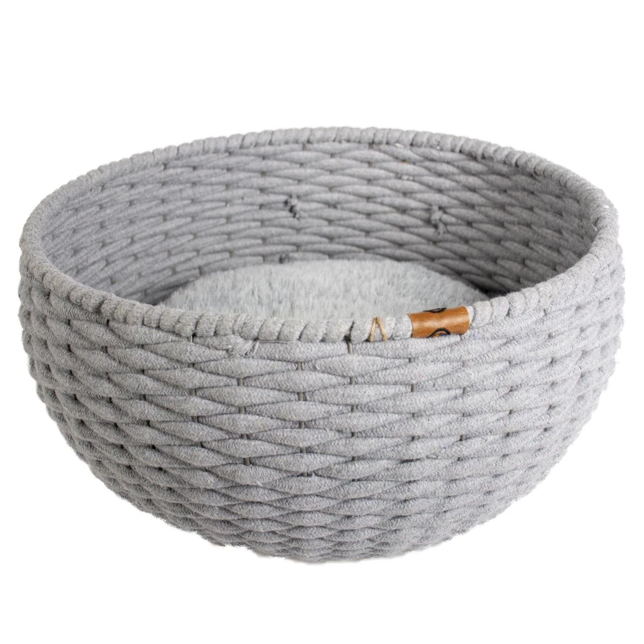 Ebi Duvo+ Oyster Basket Round In Cotton Rope 45x45x23cm Grey 3 Ebi Duvo+ Oyster Basket Round In Cotton Rope 45x45x23cm Grey
