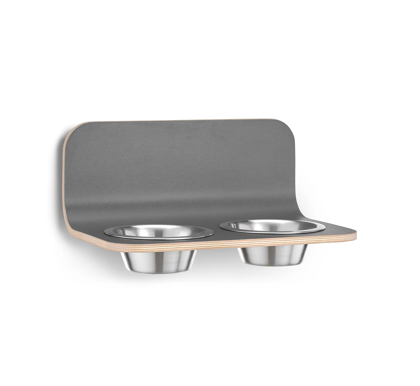 MiaCara Wand-Napf Arco Grau 3 MiaCara Wand-Napf Arco Grau