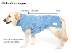 Lill's Hundebademantel Aus Bio-Baumwolle -Ruffwear Verkaufsgeschäft R ckenl nge Abmessen Hund2014.42.45