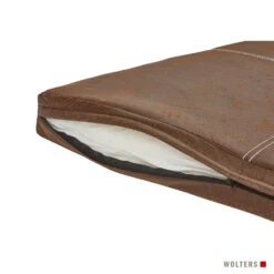 Wolters VIP Matratze -Ruffwear Verkaufsgeschäft VIP Matratze Kunstleder antikbraun Detail Bezug logo