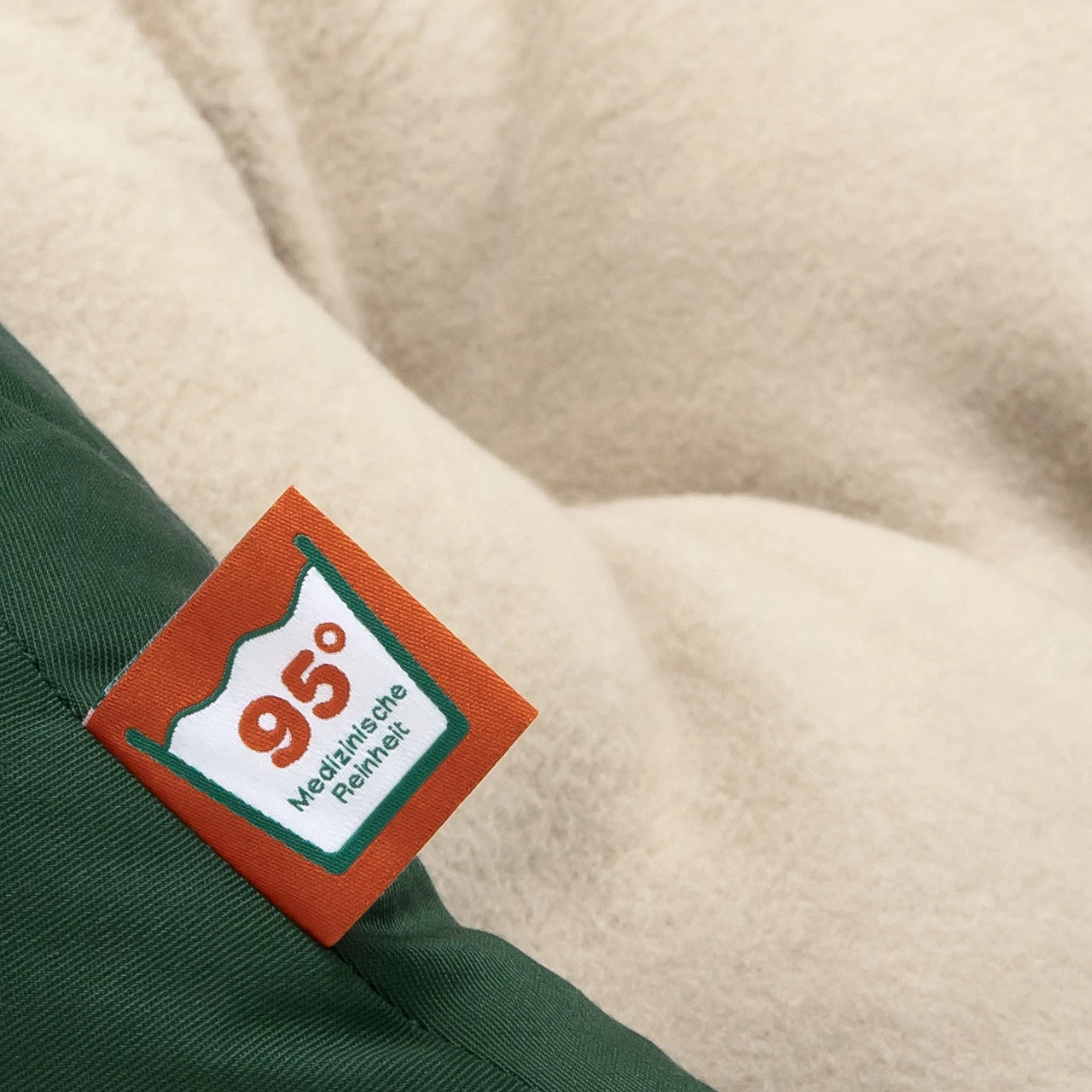 Doctor Bark Hundenest Rund Beige - Grün 6 Doctor Bark Hundenest Rund Beige - Grün – Bild 4