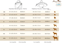 Napidoo Rectangular Nylon & Plüsch -Ruffwear Verkaufsgeschäft groessentabelle round rect