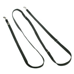 Sporthund Gummierte Universal-Nylonleine 19mm Schwarz